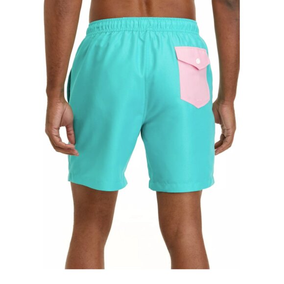 crown & ivy Other - Crown & Ivy™ Men's‎ Size XXL 7" Solid Swim Trunks Turquoise Beach NWT